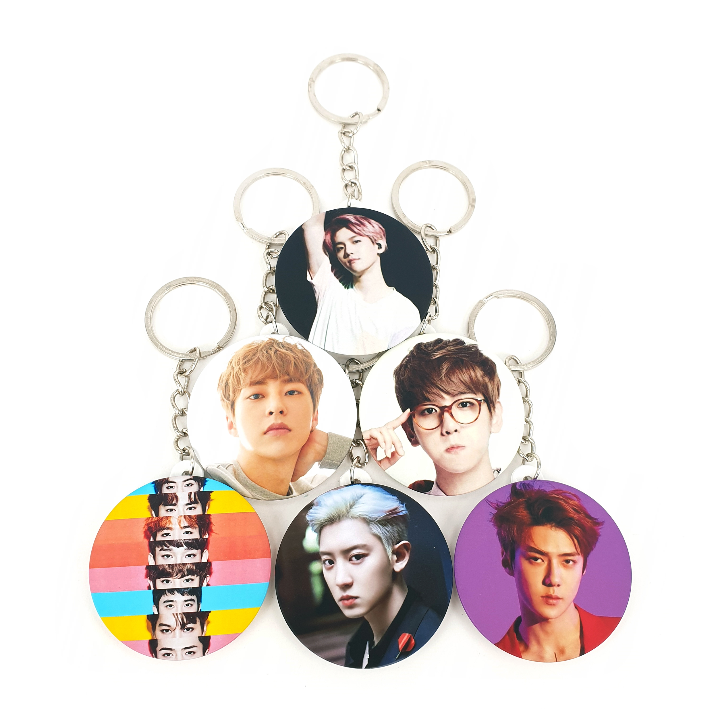 جاکلیدی خندالو مدل گروه موسیقی EXO کد 158B مجموعه 6 عددی