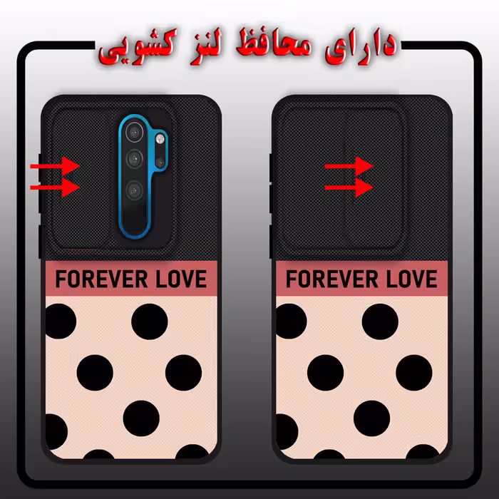 کاور لاین کینگ مدل FOREVER LOVE مناسب برای گوشی موبایل شیایومی Redmi Note 8 Pro به همراه پایه نگهدارنده