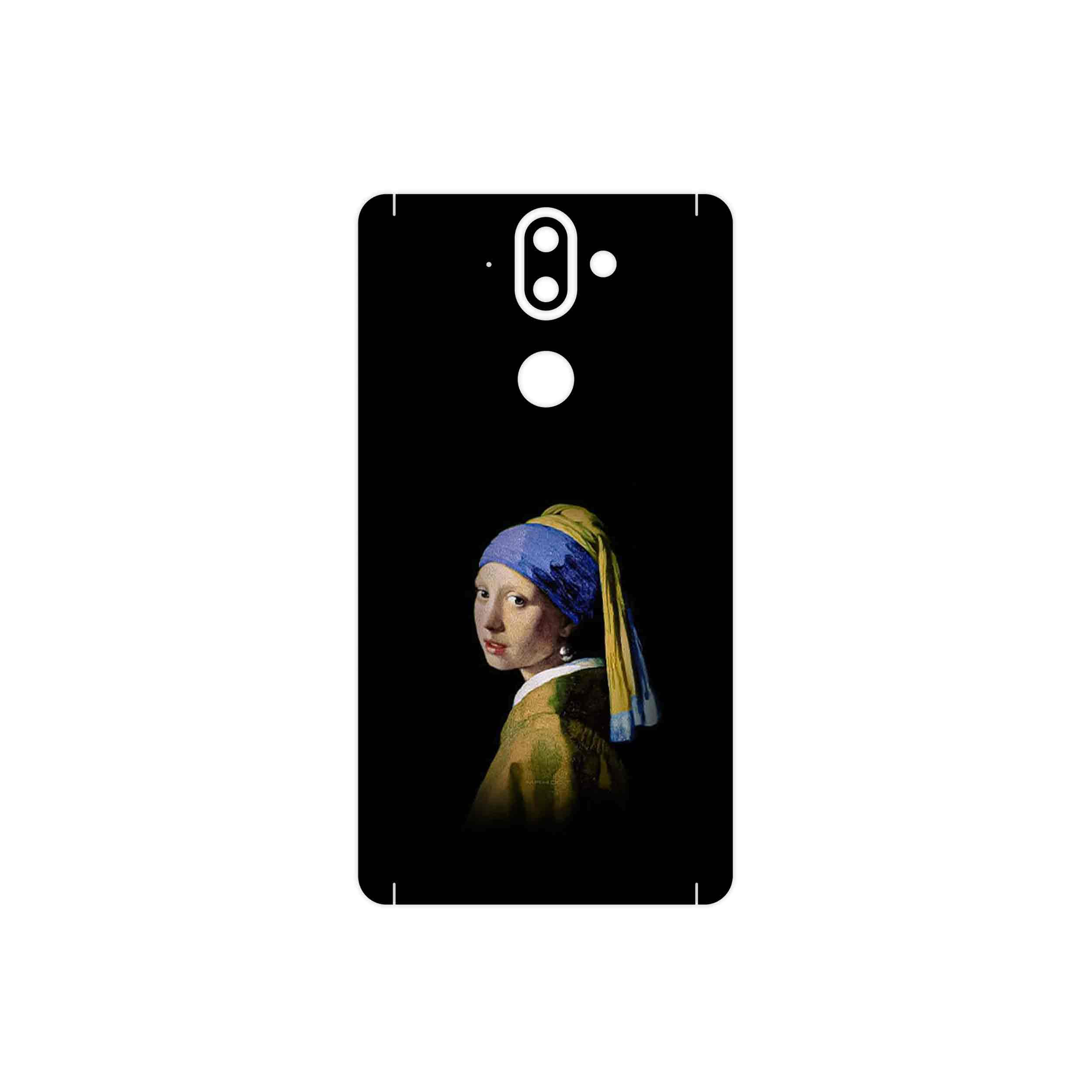 برچسب پوششی ماهوت مدل Girl with a Pearl Earring of Vermeer مناسب برای گوشی موبایل نوکیا 8 Sirocco