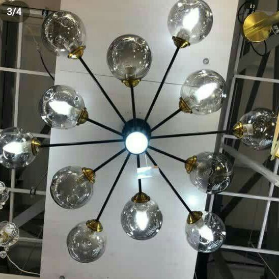 لوستر حبابی فلزی 12شاخه مدل 30
