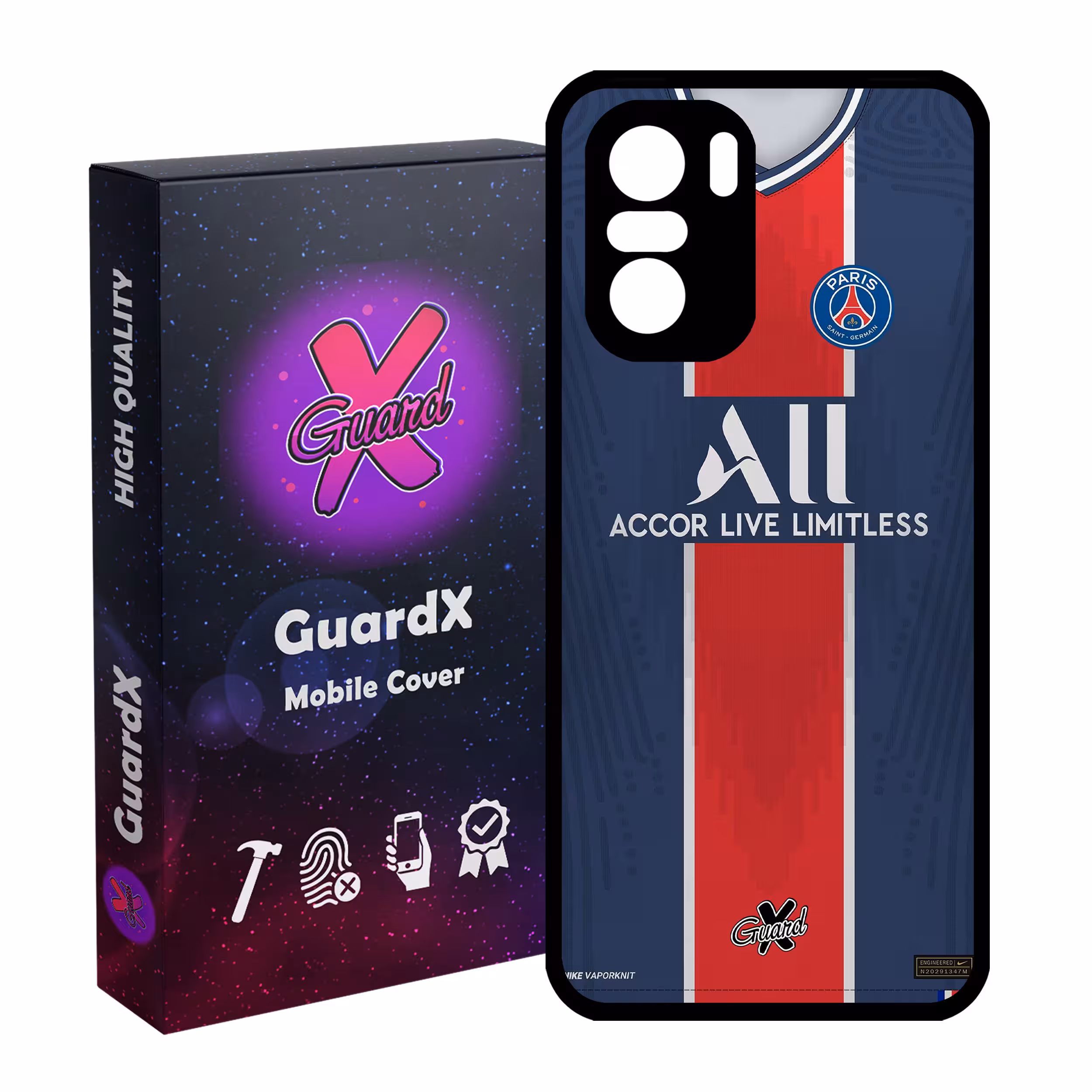 کاور گارد ایکس طرح PSG مدل Glass10255 مناسب برای گوشی موبایل شیائومی Poco F3/MI 11X/MI 11X Pro/Redmi K40/K40 Pro