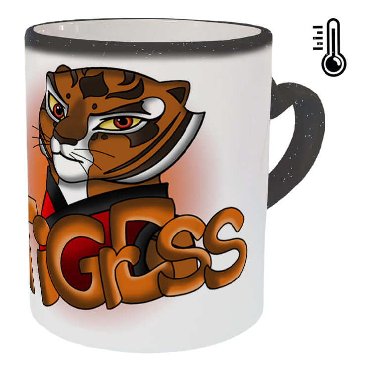 ماگ حرارتی مدل دسته قلبی اکلیلی طرح پاندا کنگ فو کار کد 47