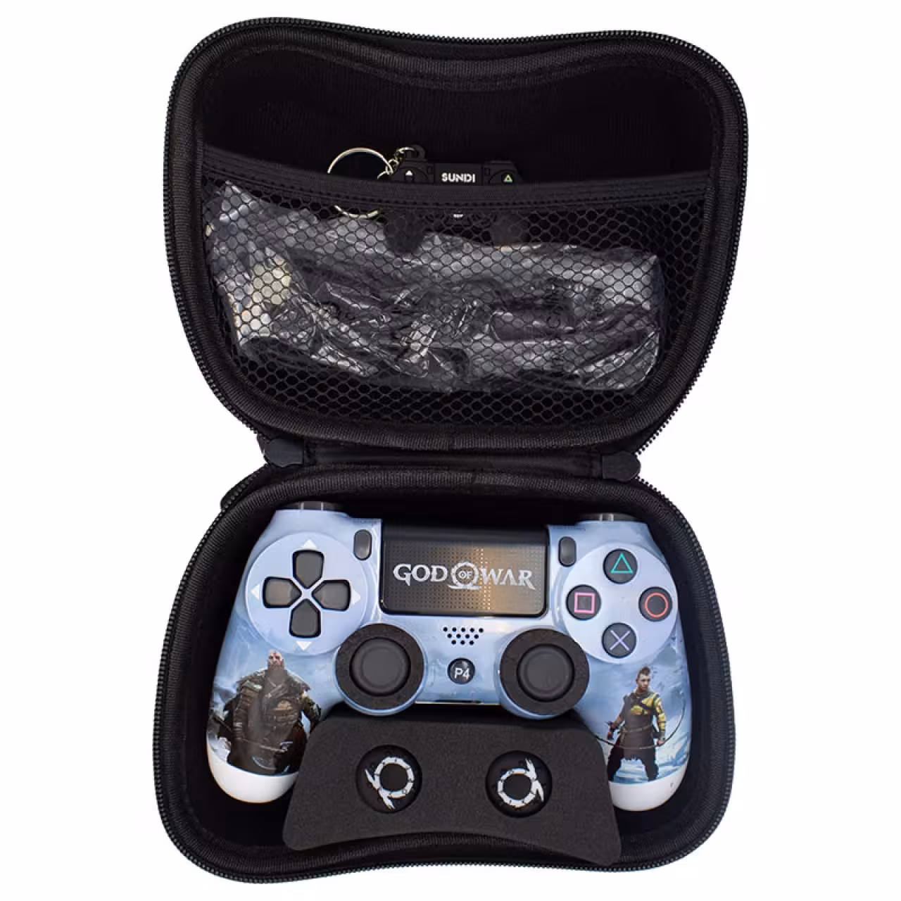 دسته PS4 به همراه ملزومات مدل PX001 PlayX طرح God Of war Ragnarok