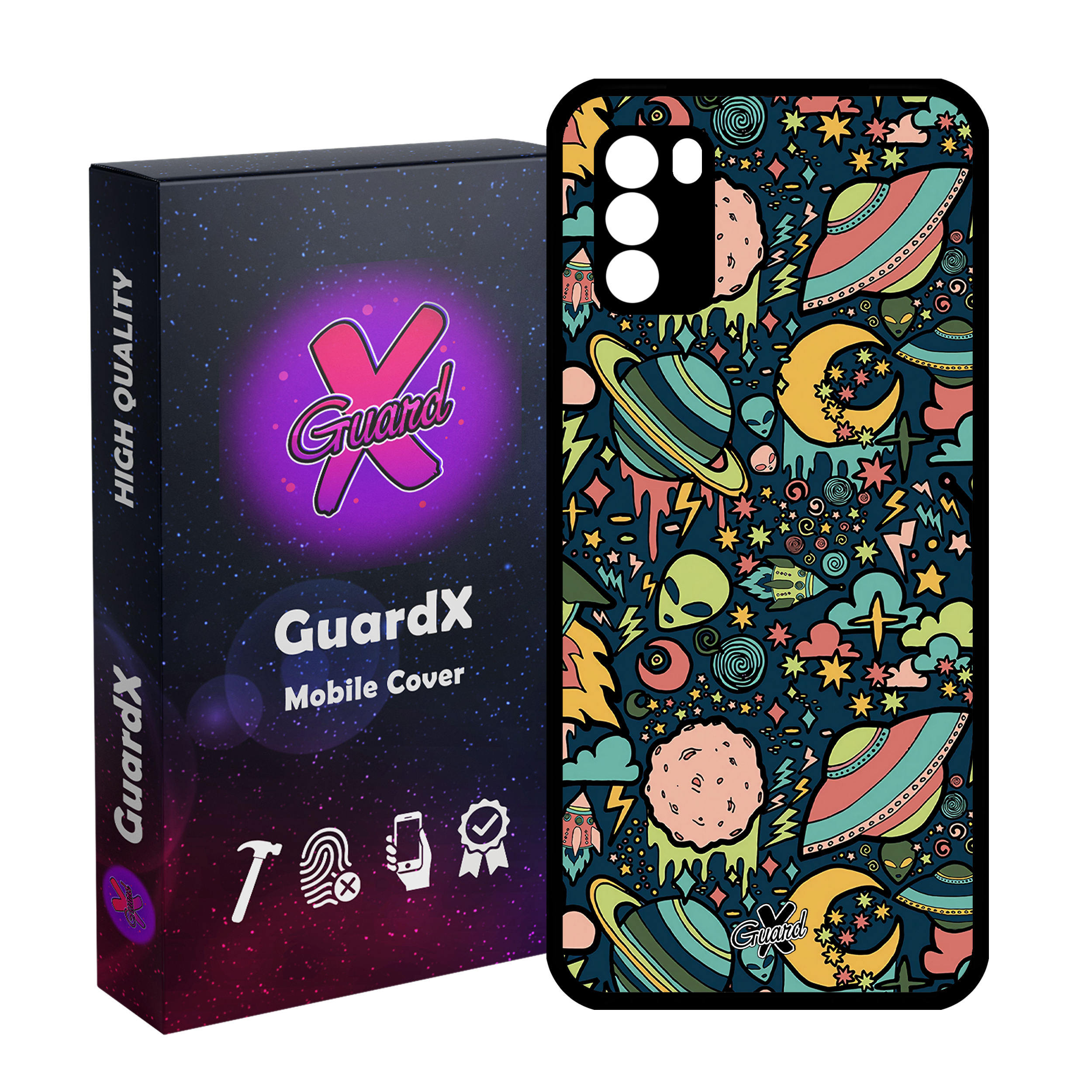 کاور گارد ایکس طرح Galaxy مدل Glass10191 مناسب برای گوشی موبایل شیائومی Poco M3