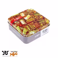 گیره دوبل جعبه فلزی clips 32&amp;25 بسته 10 عددی