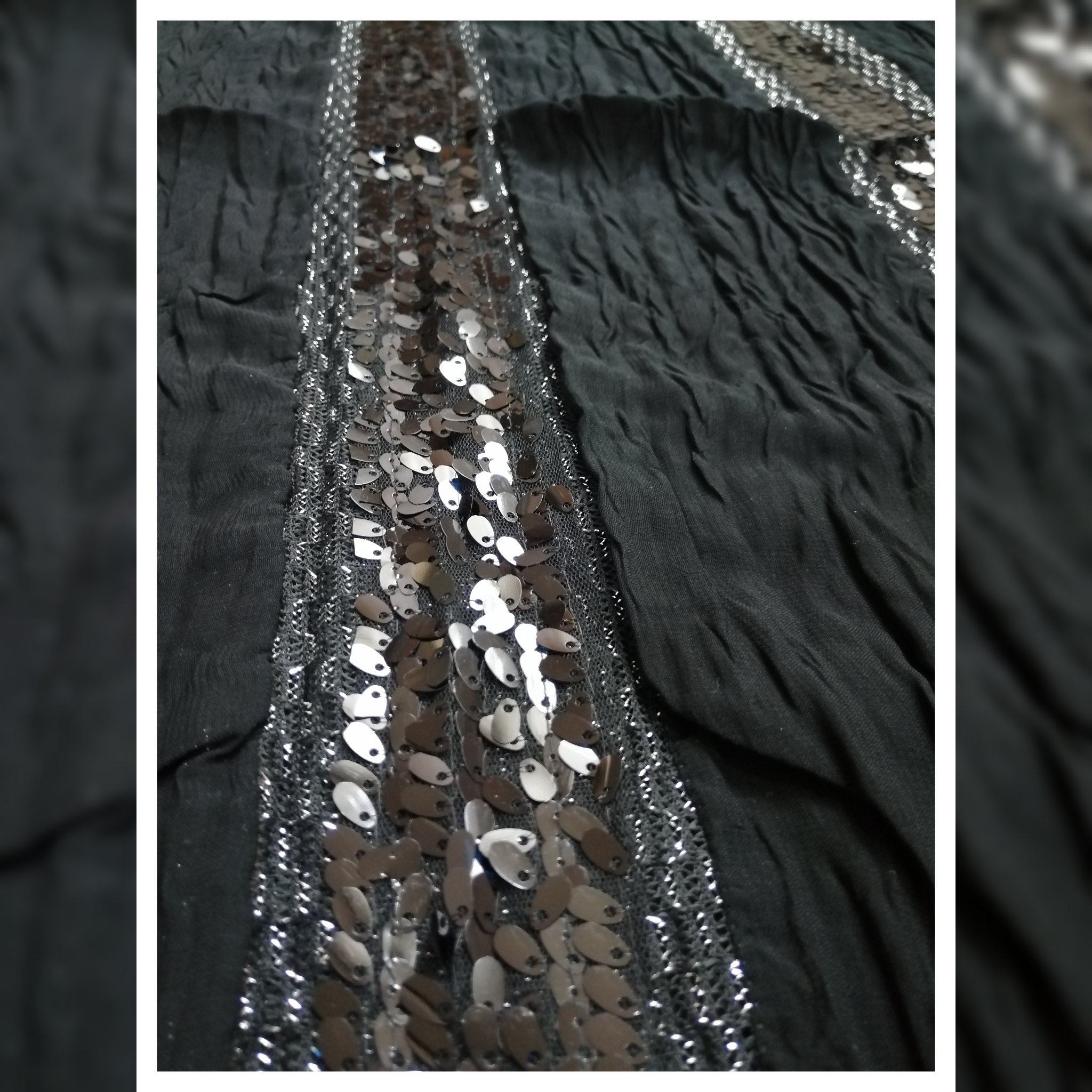 شال مشکی پولک دار مجلسی