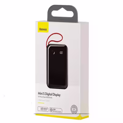 پاوربانک باسئوس مدل Mini S Digital Display ظرفیت 10000 میلی آمپرساعت