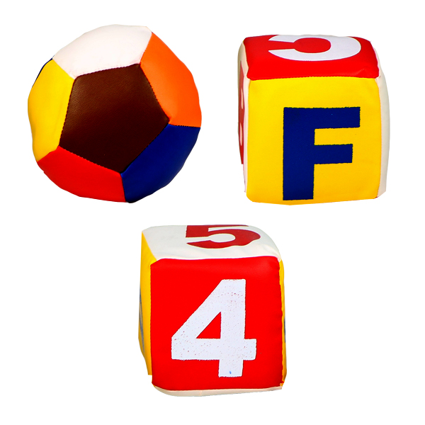 بازی آموزشی مدل توپ و تاس بسته سه عددی