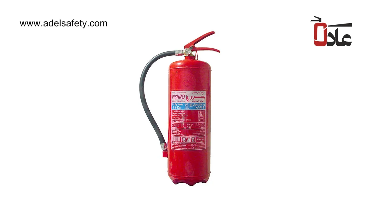 کپسول آتش نشانی پودر و گاز BCE پیشرو 6 کیلوگرمی