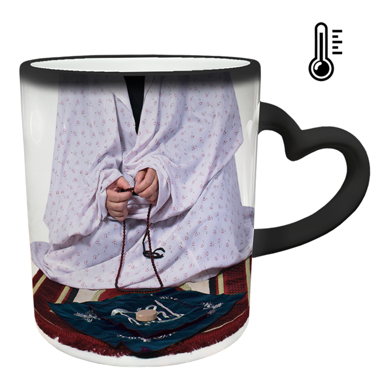 ماگ حرارتی مدل دسته قلبی طرح روز مادر کد 68