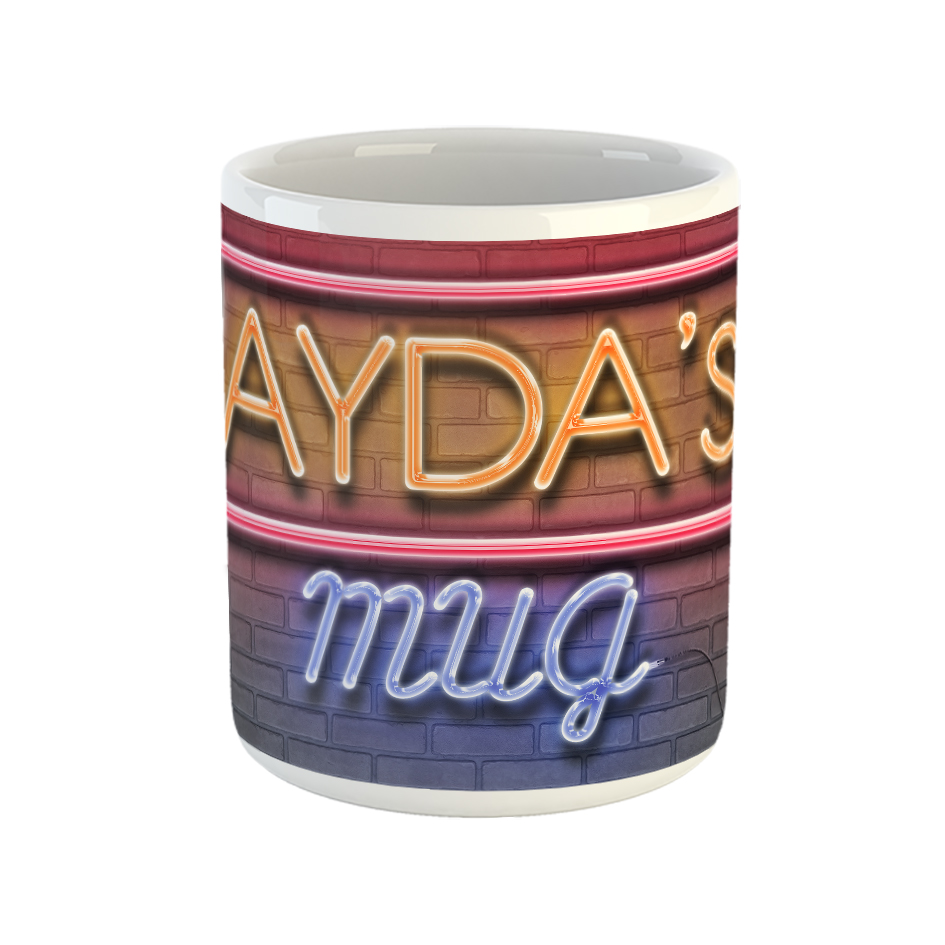 ماگ طرح تابلو نئون مدل آیدا