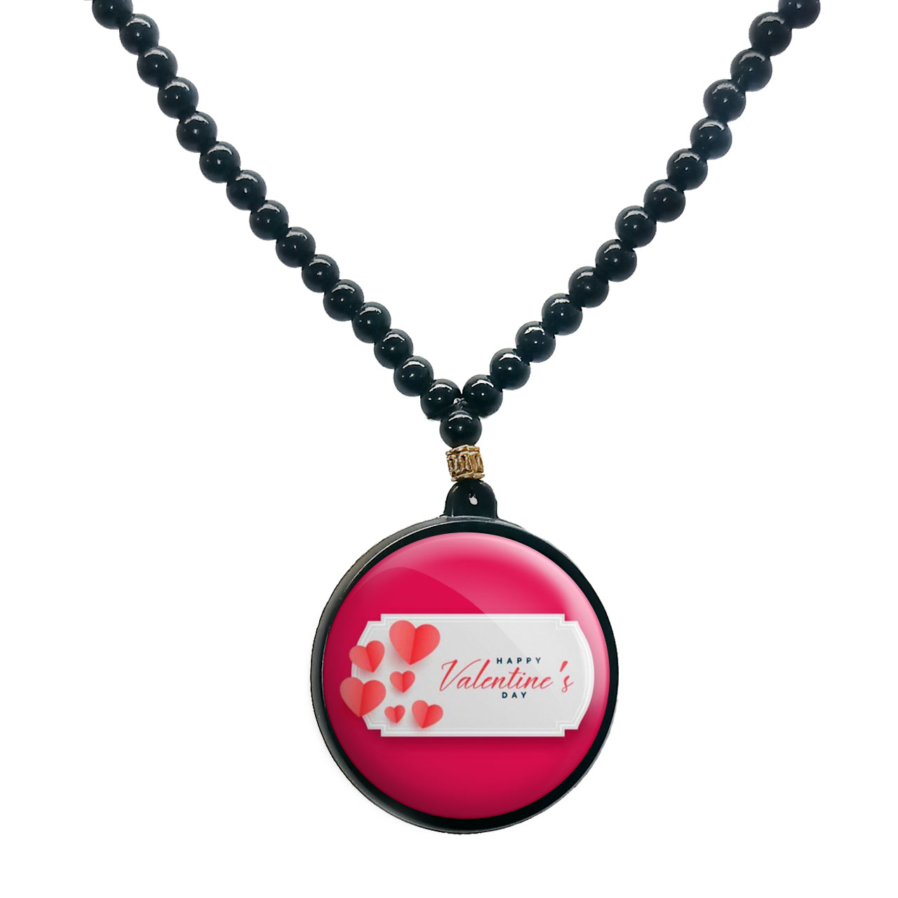 گردنبند پرمانه طرح عاشقانه کد pmd.1267 مدل دو طرفه