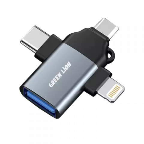 قیمت تبدیل 3 به 1 OTG گرین لاین مدل GN3IN1OTGGY