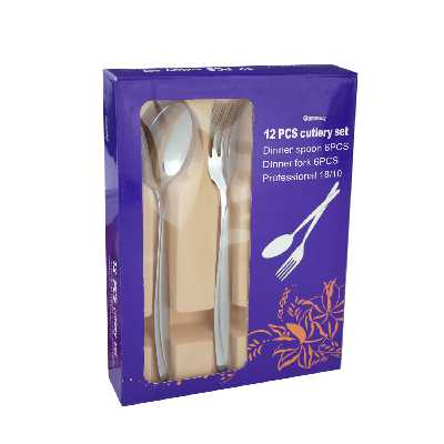 قاشق و چنگال غذا خوری مدل براق کد 3511  مجموعه 12 عددی