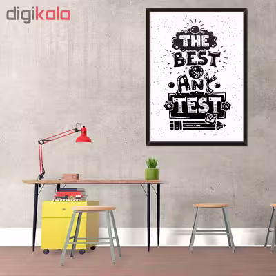 تابلو فنچ آرت طرح The Best By Any Test کد QT102H-BW