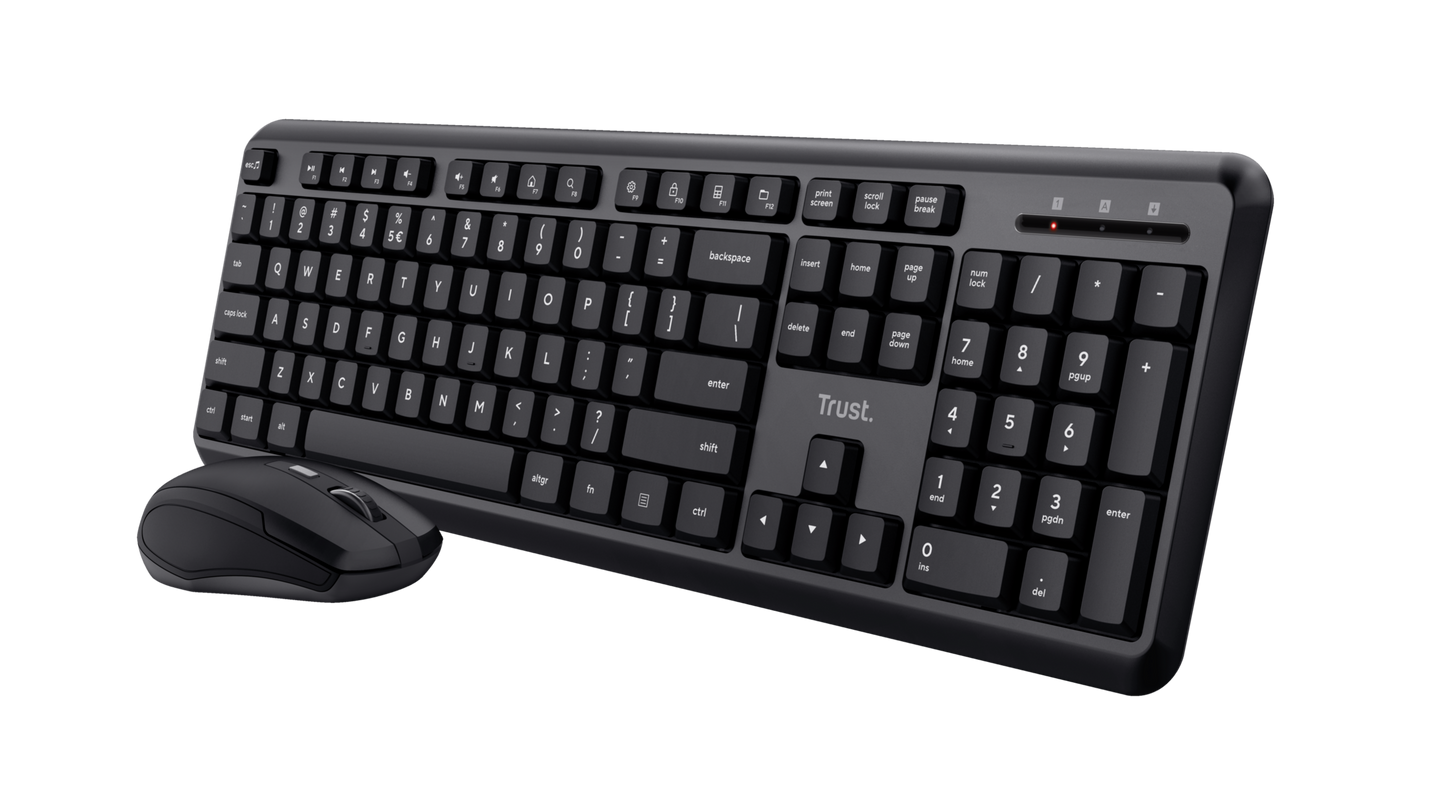 خرید باندل موس و کیبورد تراست Trust TKM 350 wireless Keyboard and Mouse US با بهترین قیمت