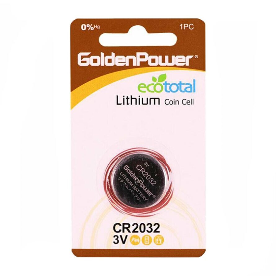باتری سکه ای گلدن پاور CR2032 بسته 1 عددی