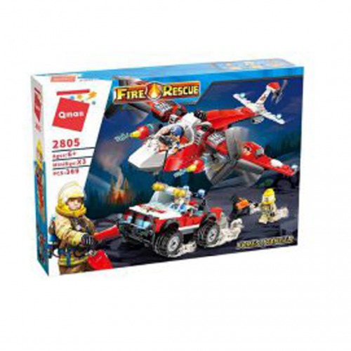 لگو ماشين و هلكوپتر نجات اتش نشاني کد 2805