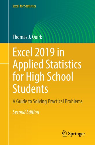 خرید و دانلود نسخه کامل کتاب Excel 2019 In Applied Statistics For High School Students: A Guide To Solving Practical Problems