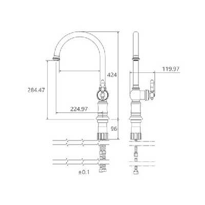 شیر آشپزخانه شودر مدل بیزانس