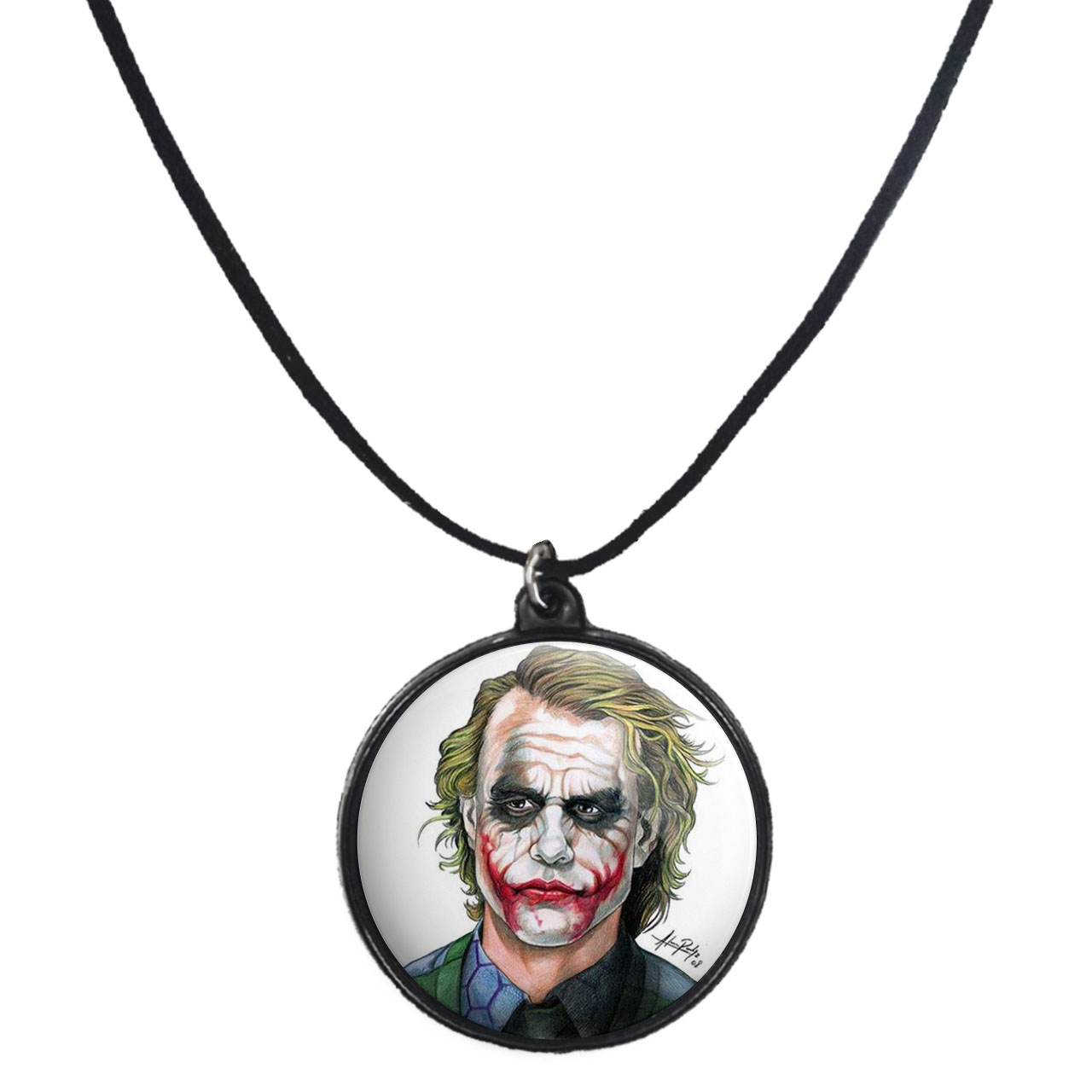 گردنبند پرمانه طرح جوکر کد pmb.6083 مدل دو طرفه