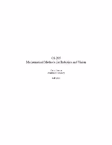 خرید و دانلود نسخه کامل کتاب Mathematical Methods for Robotics and Vision Lecture Notes
