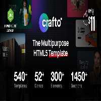 دانلود قالب اچ تی ام ال چندمنظوره Crafto