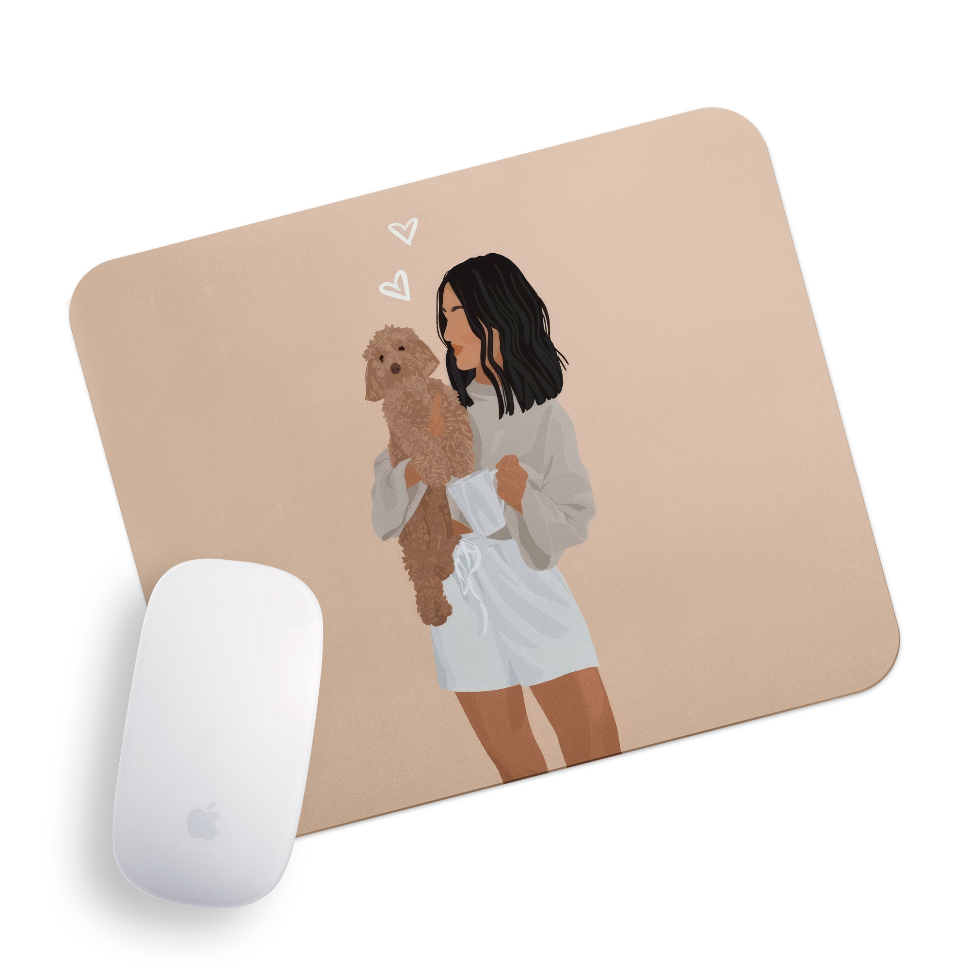 پد موس راویتا طرح دختر و سگ کد 3635