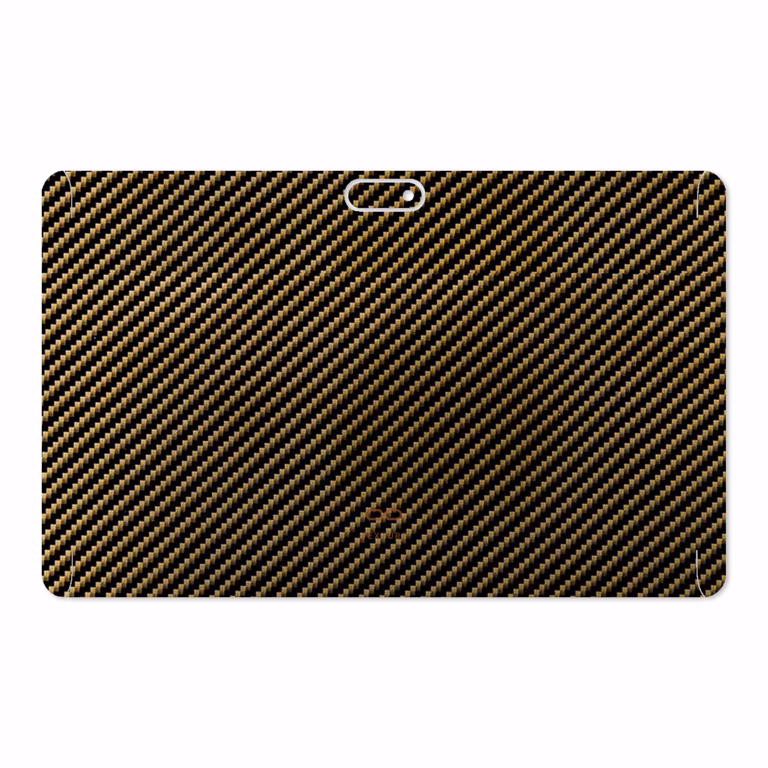 برچسب پوششی ماهوت مدل Glossy-Brown-Fiber مناسب برای تبلت جی ال ایکس W11 Plus