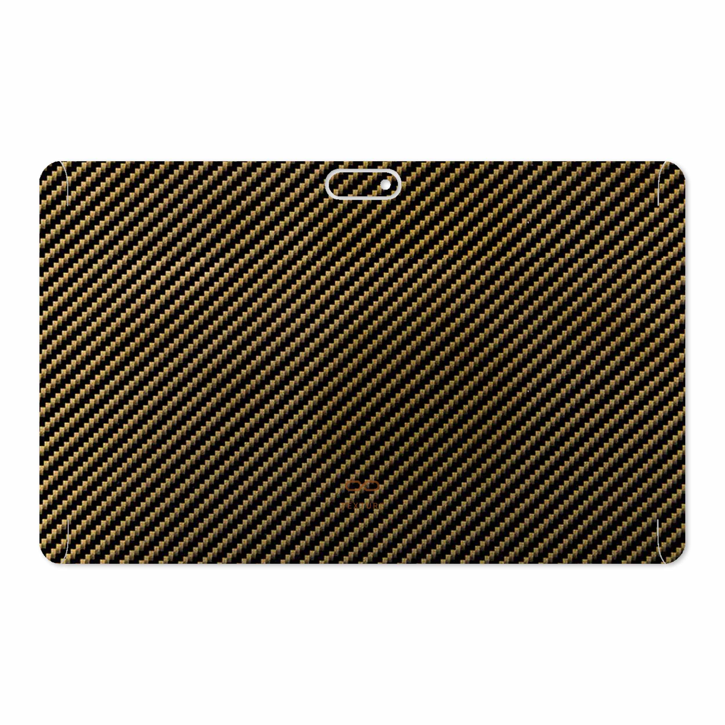 برچسب پوششی ماهوت مدل Glossy-Brown-Fiber مناسب برای تبلت جی ال ایکس W11 Plus