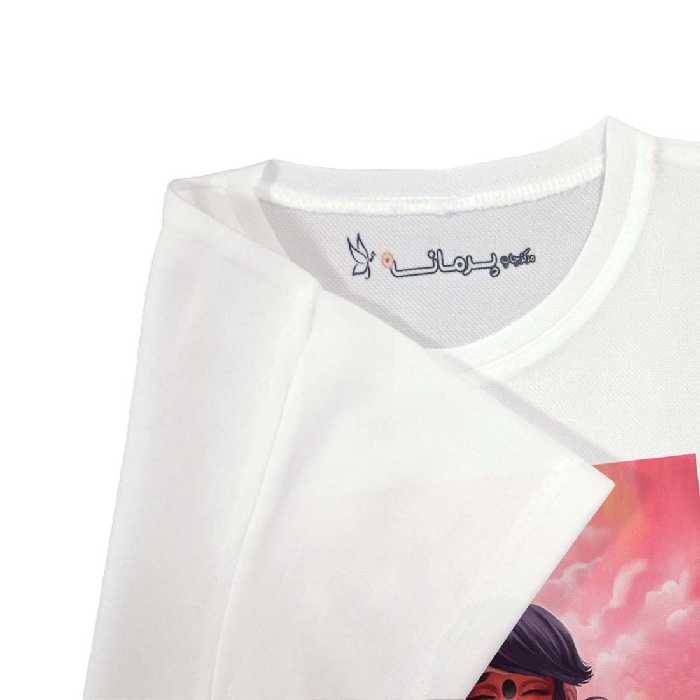 تی شرت بچگانه پرمانه طرح دختر کفشدوزکی کد pmt.5230