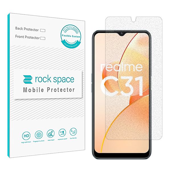 گلس ریلمی C31 مدل نانو هیدروژل مات برند راک اسپیس کد S