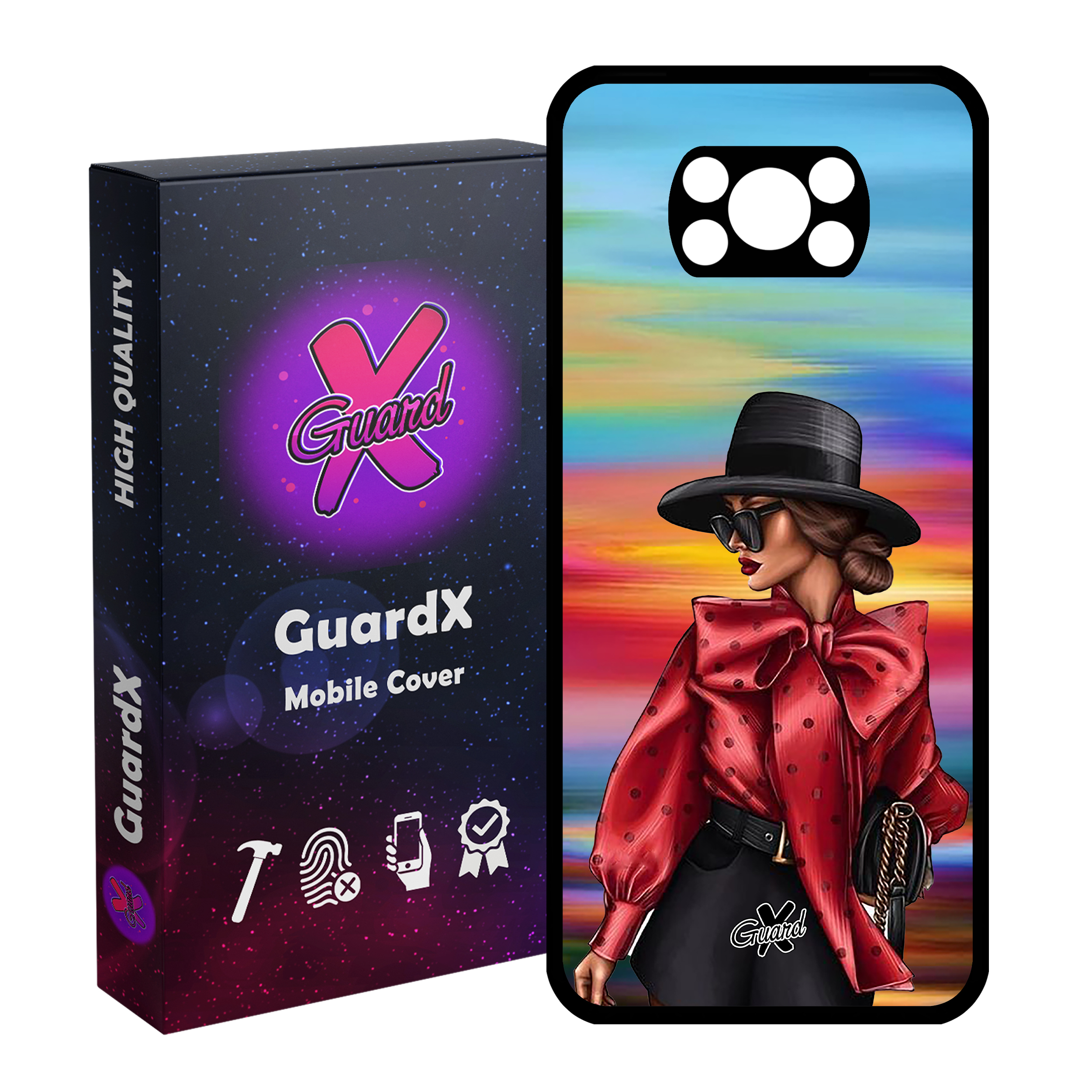 کاور گارد ایکس طرح Girl مدل Glass10086 مناسب برای گوشی موبایل شیائومی Poco X3 Pro