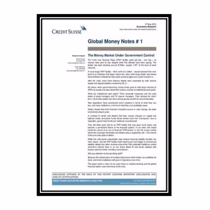 کتاب Zoltan Pozsar: Global Money Notes #1-31 2015-2020 اثر Zoltan Pozsar انتشارات مؤلفین طلایی