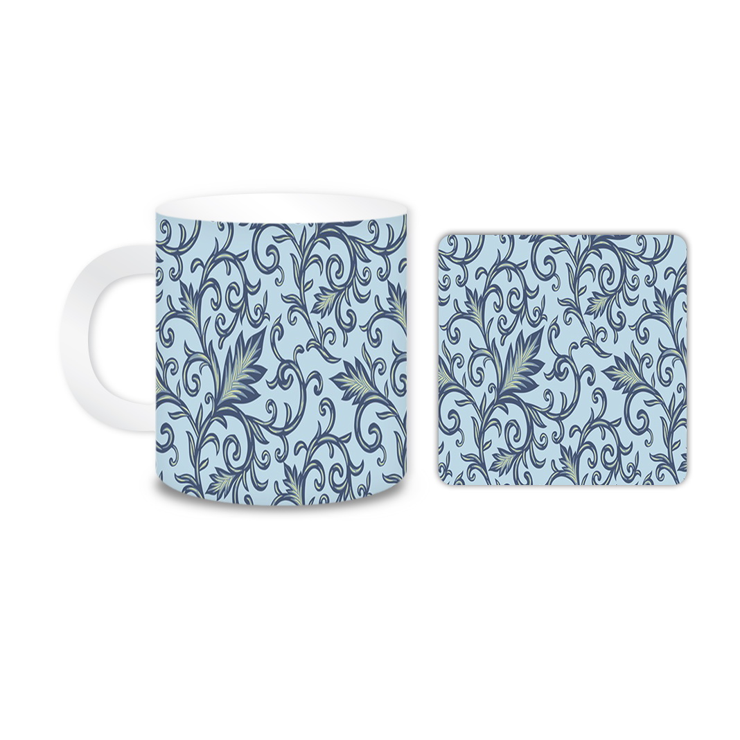 ماگ مدل گل کد 687 به همراه زیر لیوانی