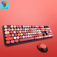 کیبورد و ماوس بیسیم مافی مدل Mofii sweet رنگ مشکی میکس  با گارانتی اصلی ژاتر
