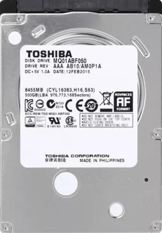 هارد اینترنال 500گیگابایت Toshiba مدل MQ01ABF050