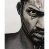 نقاشی سیاه قلم  مدل چهره 002