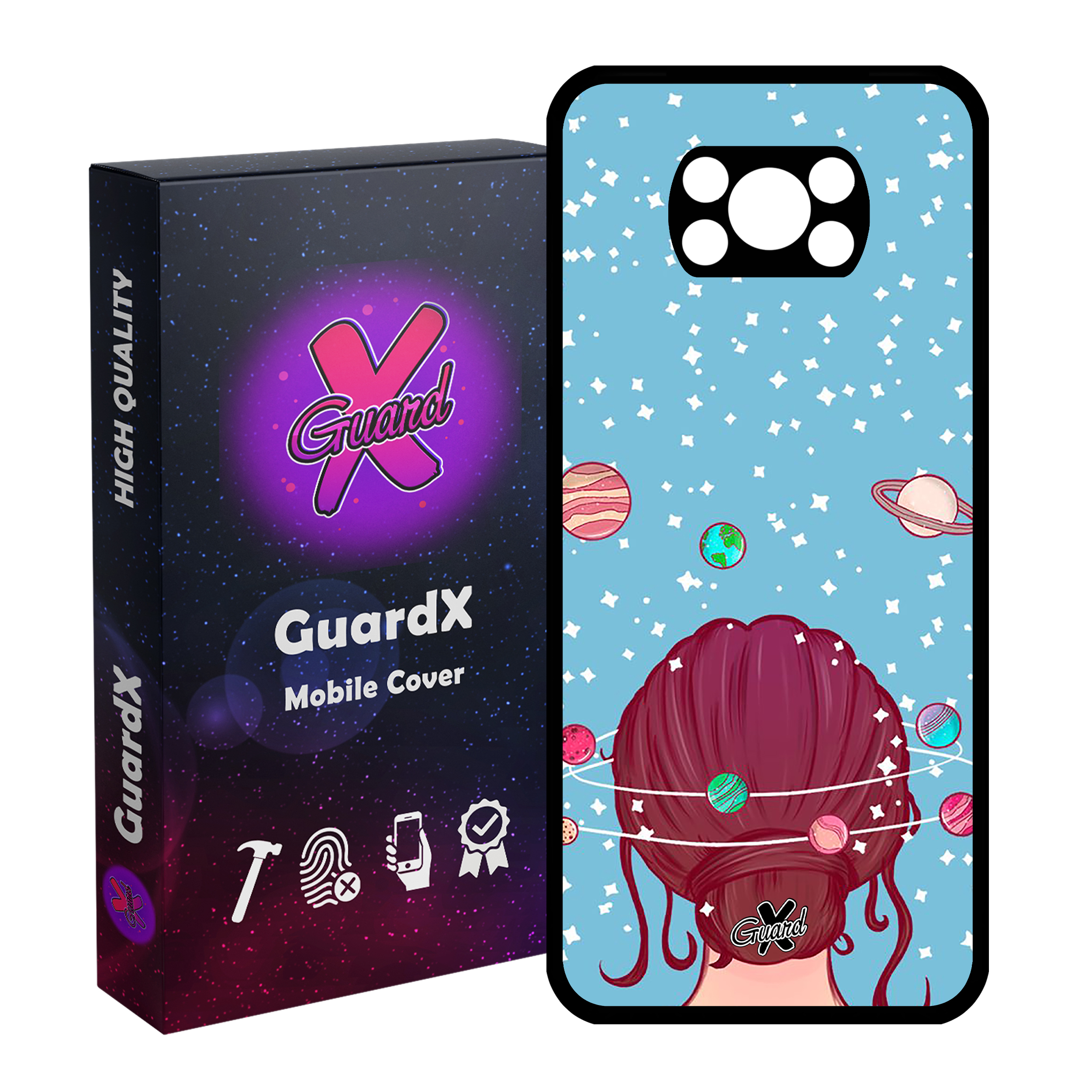 کاور گارد ایکس طرح Girl مدل Glass10211 مناسب برای گوشی موبایل شیائومی Poco X3 Pro