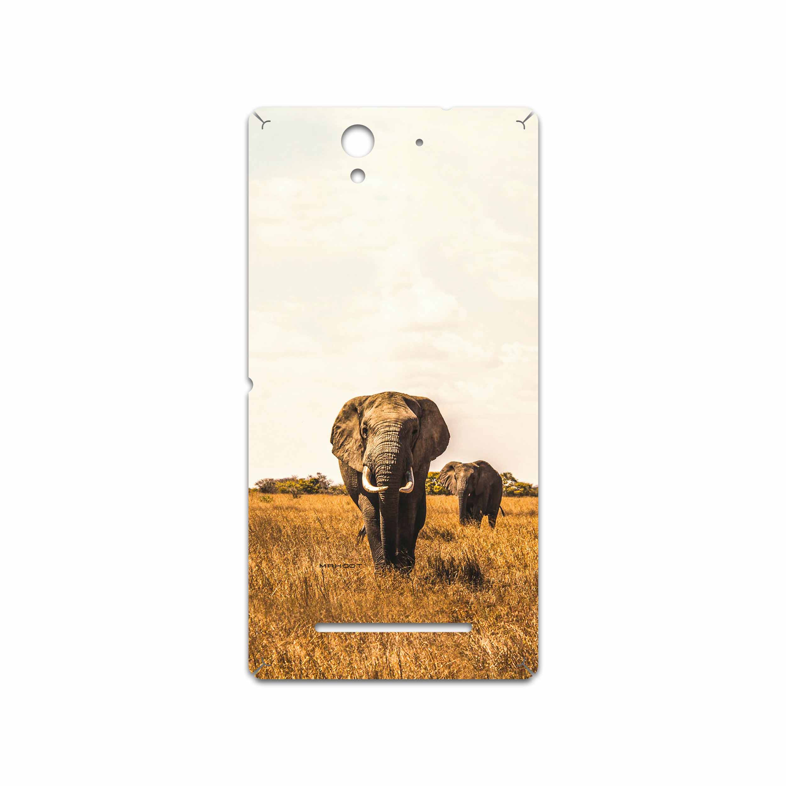 برچسب پوششی ماهوت مدل Elephant مناسب برای گوشی موبایل سونی Xperia C3 Dual