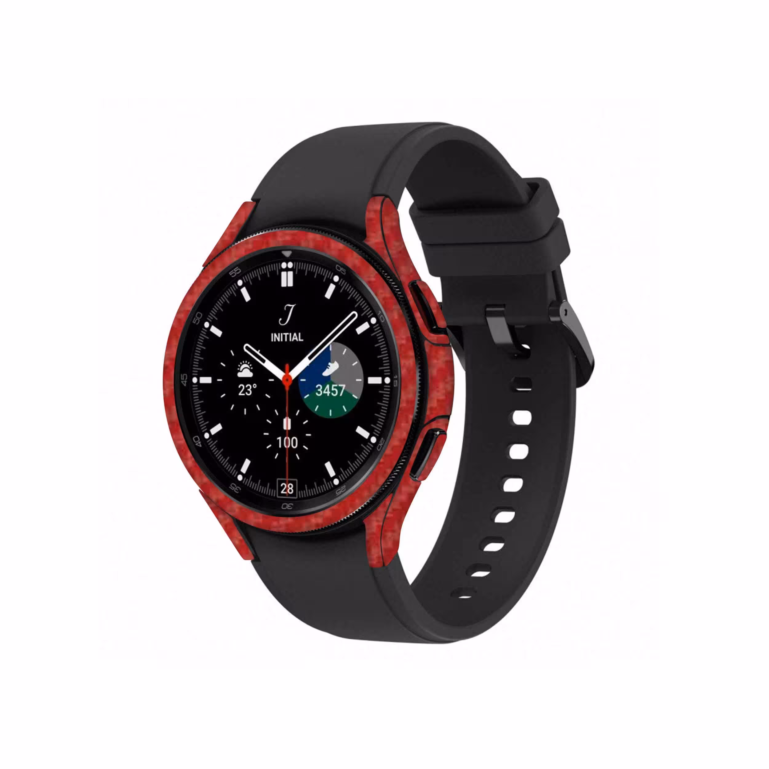 برچسب ماهوت طرح Red Fiber مناسب برای ساعت هوشمند سامسونگ Watch4 Classic 42mm