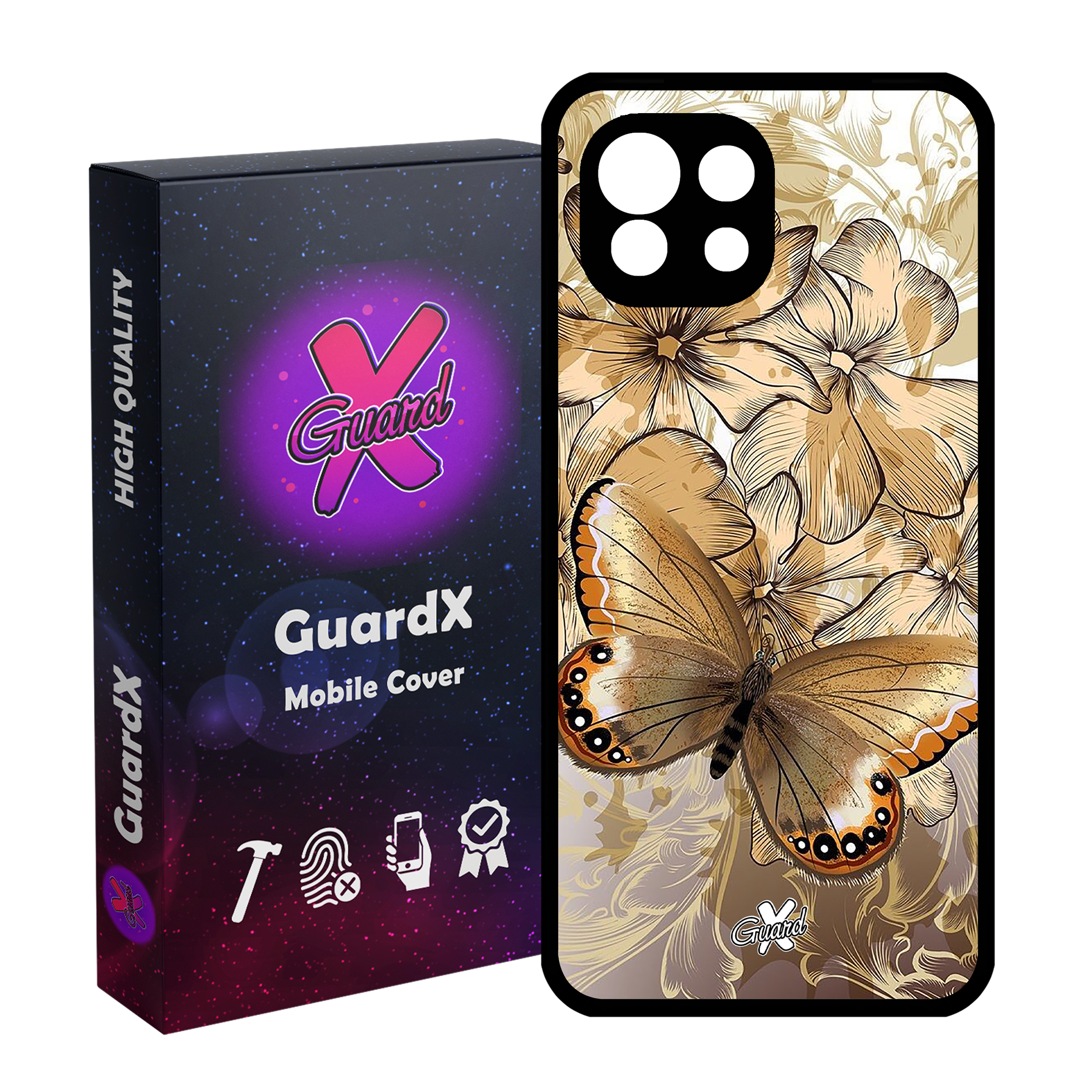 کاور گارد ایکس طرح پروانه مدل Glass10272 مناسب برای گوشی موبایل شیائومی Mi 11 Lite