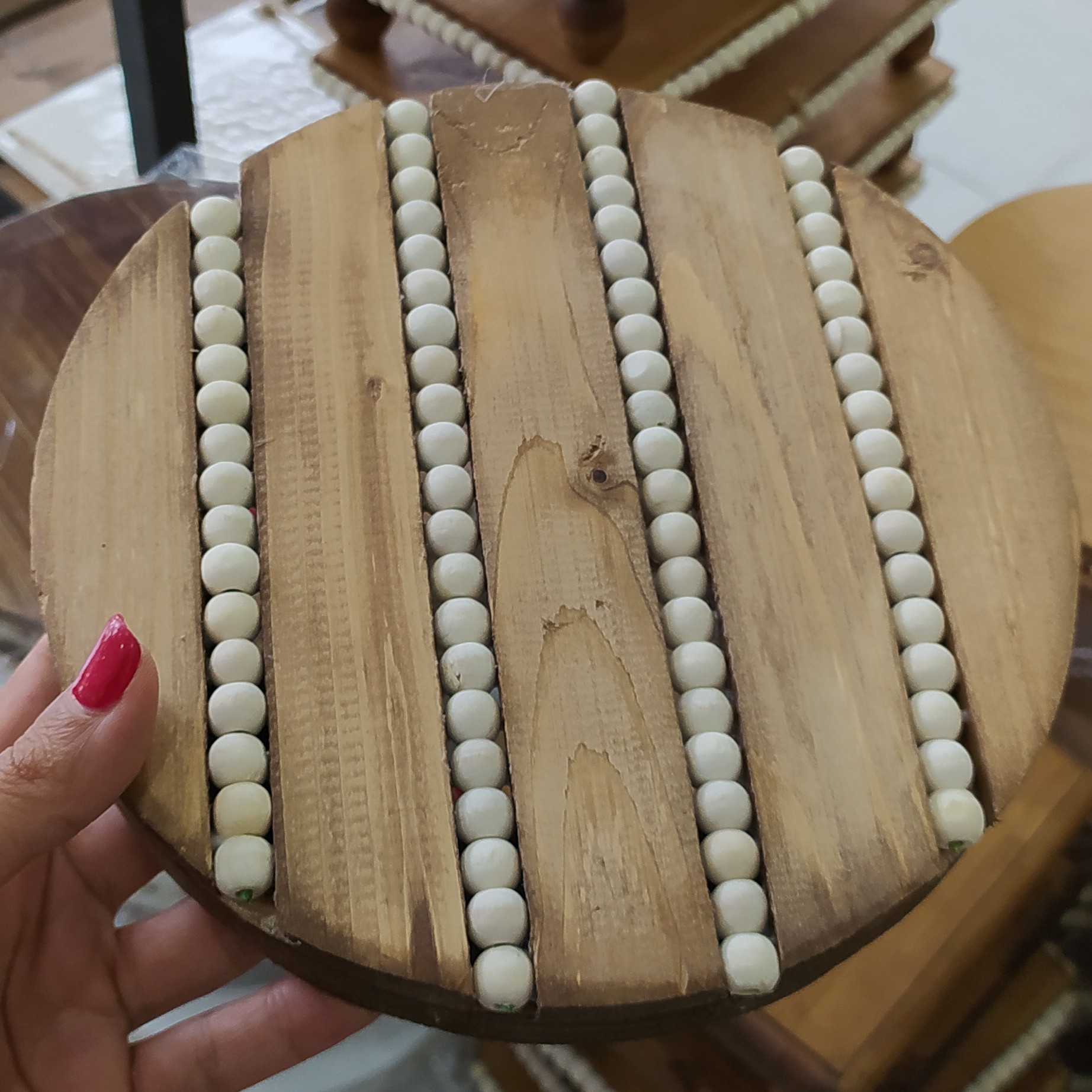 زیر دیگی چوبی مهره دار
