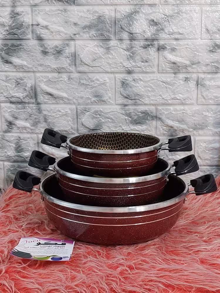 سه تابه دو دسته طرح چدن زنبوری فکو