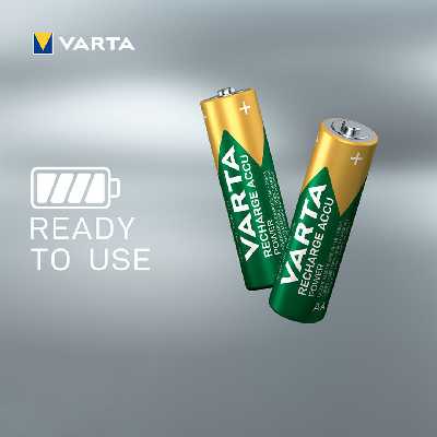 باتری نیم قلمی قابل شارژ وارتا مدل accus 1000 مجموعه 8 عددی