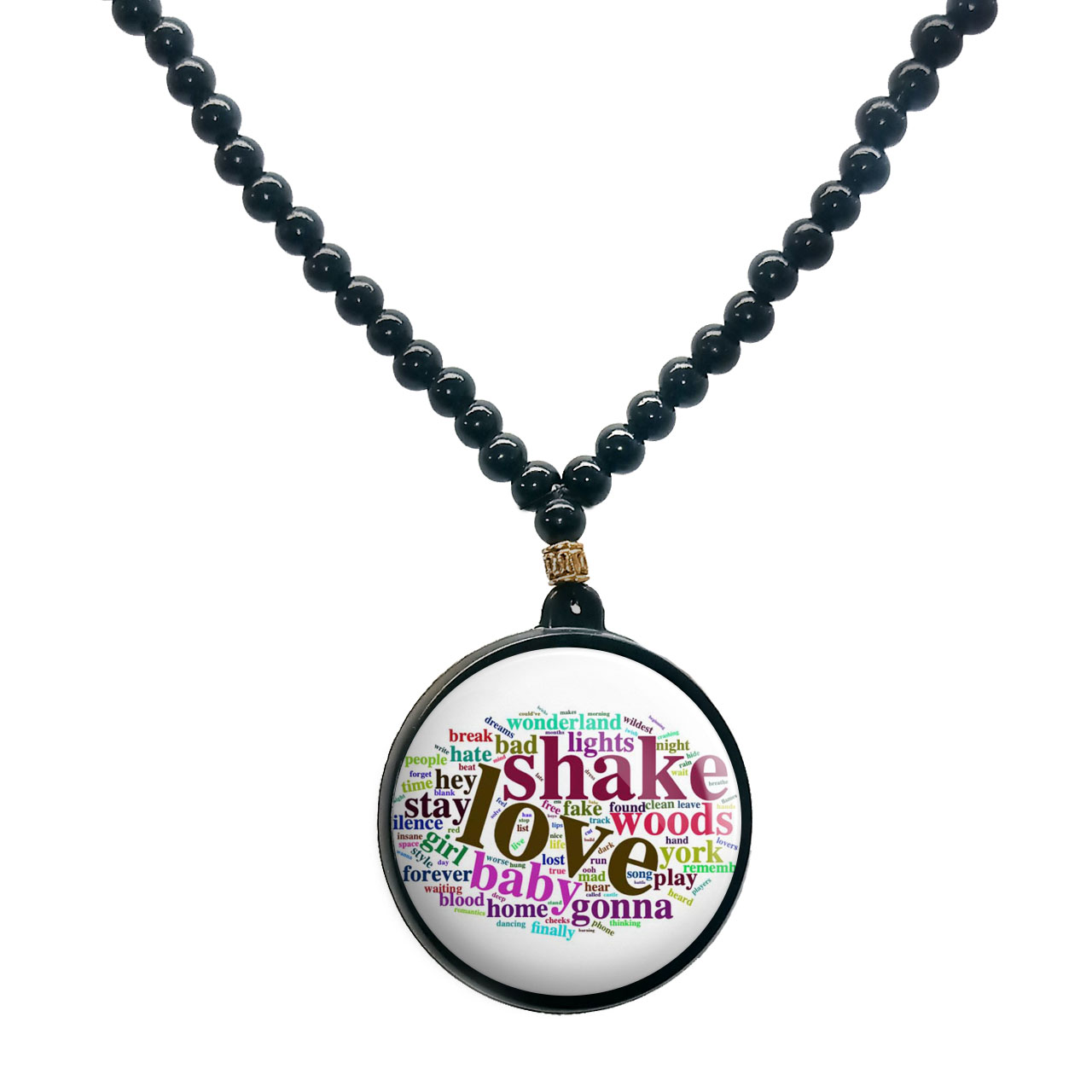 گردنبند پرمانه طرح تیلور سویفت کد pmd.2885 مدل دو طرفه