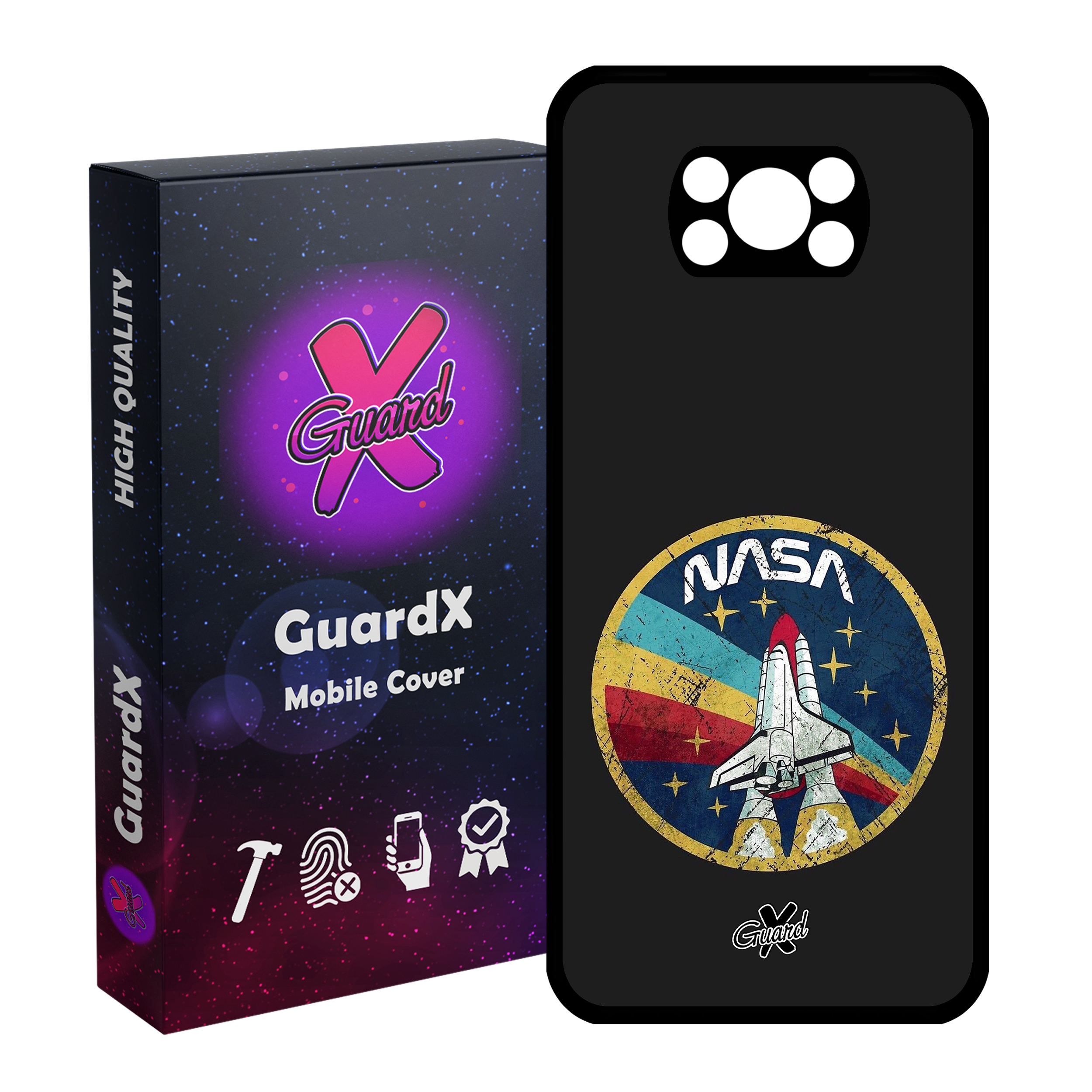 کاور گارد ایکس طرح Nasa مدل Glass10087 مناسب برای گوشی موبایل شیائومی Poco X3 Pro