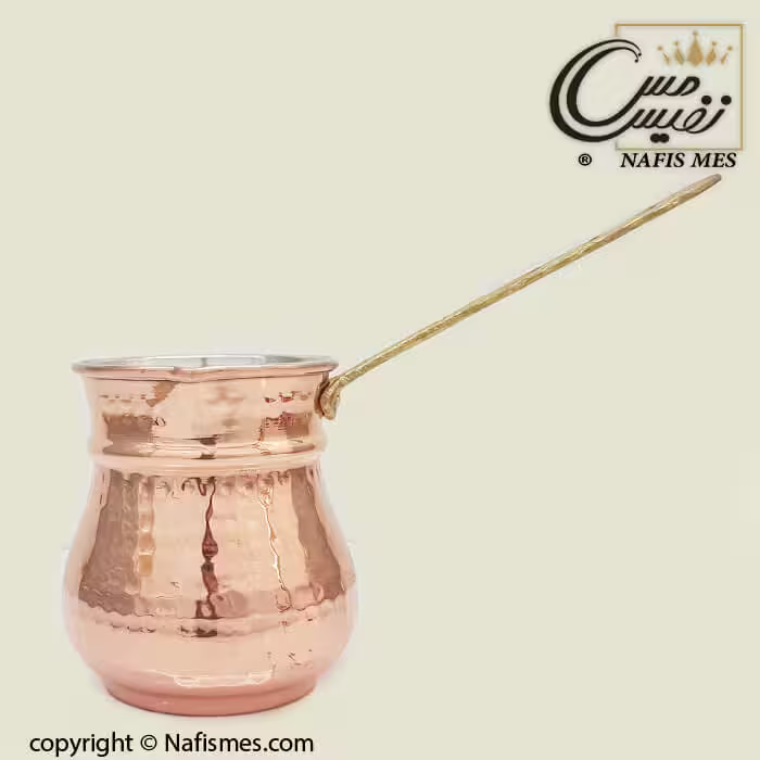 قهوه جوش مسی دسته برنجی طرح اشراق
