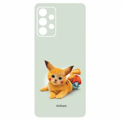برچسب پوششی سلبیت مدل گربه پیکاچو  مناسب برای گوشی موبایل Galaxy A52/A52s