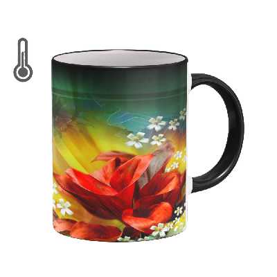 ماگ حرارتی بیگ ماگ مدل گل کد 7052